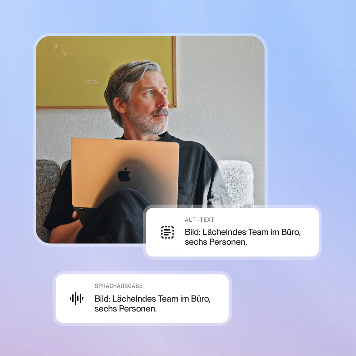 Screenreader liest den Alt-Text eines Bildes vor