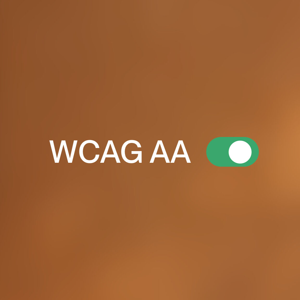 Schalter mit der Kennzeichnung WCAG AA