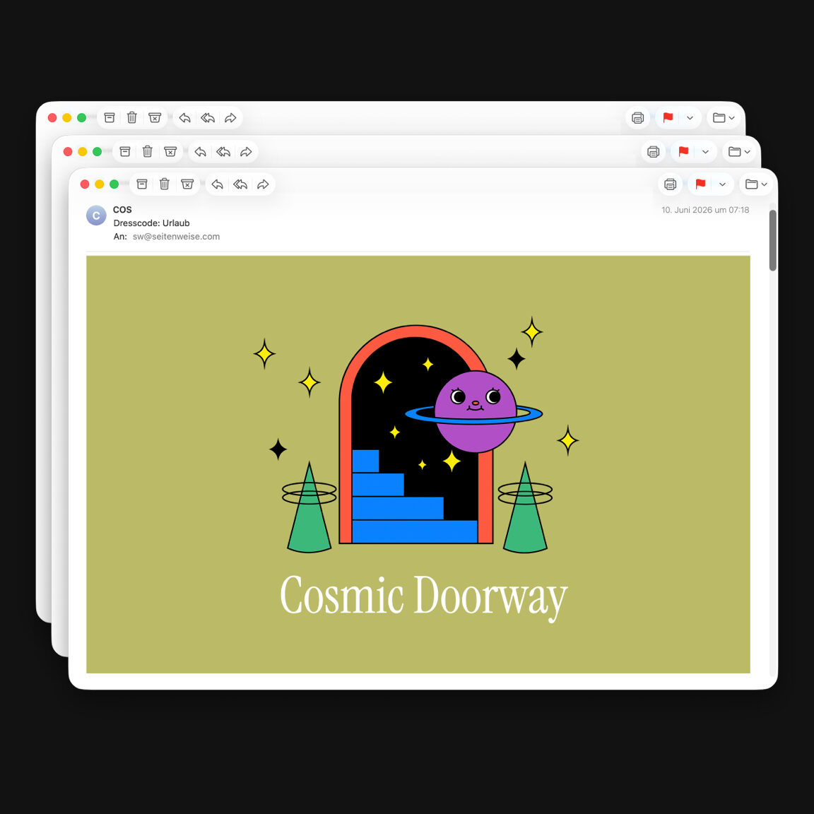 Newsletter mit Illustration in der Vorschau