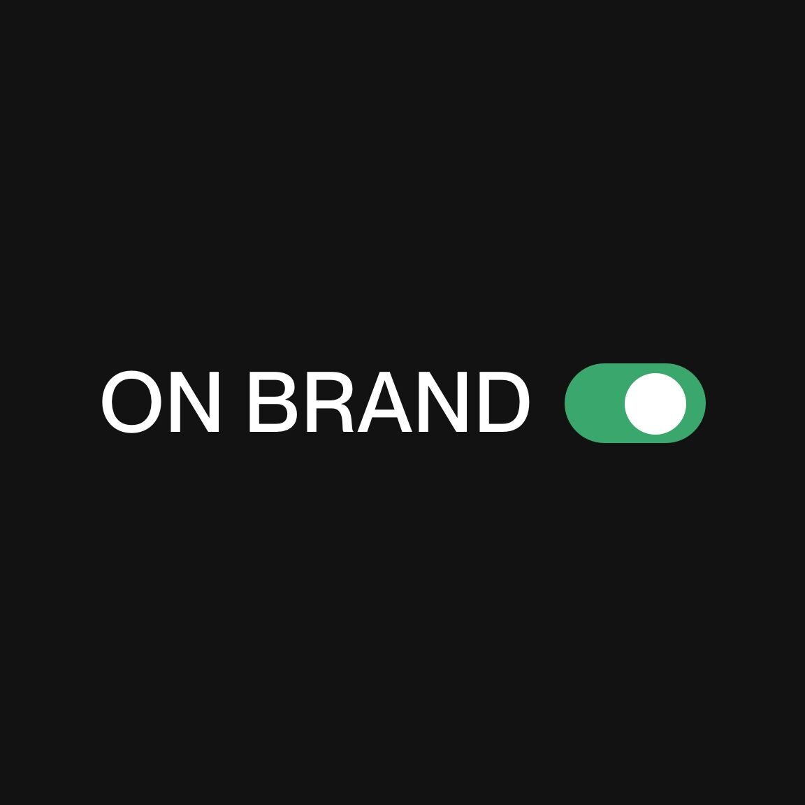 Schalter mit der Beschriftung On Brand