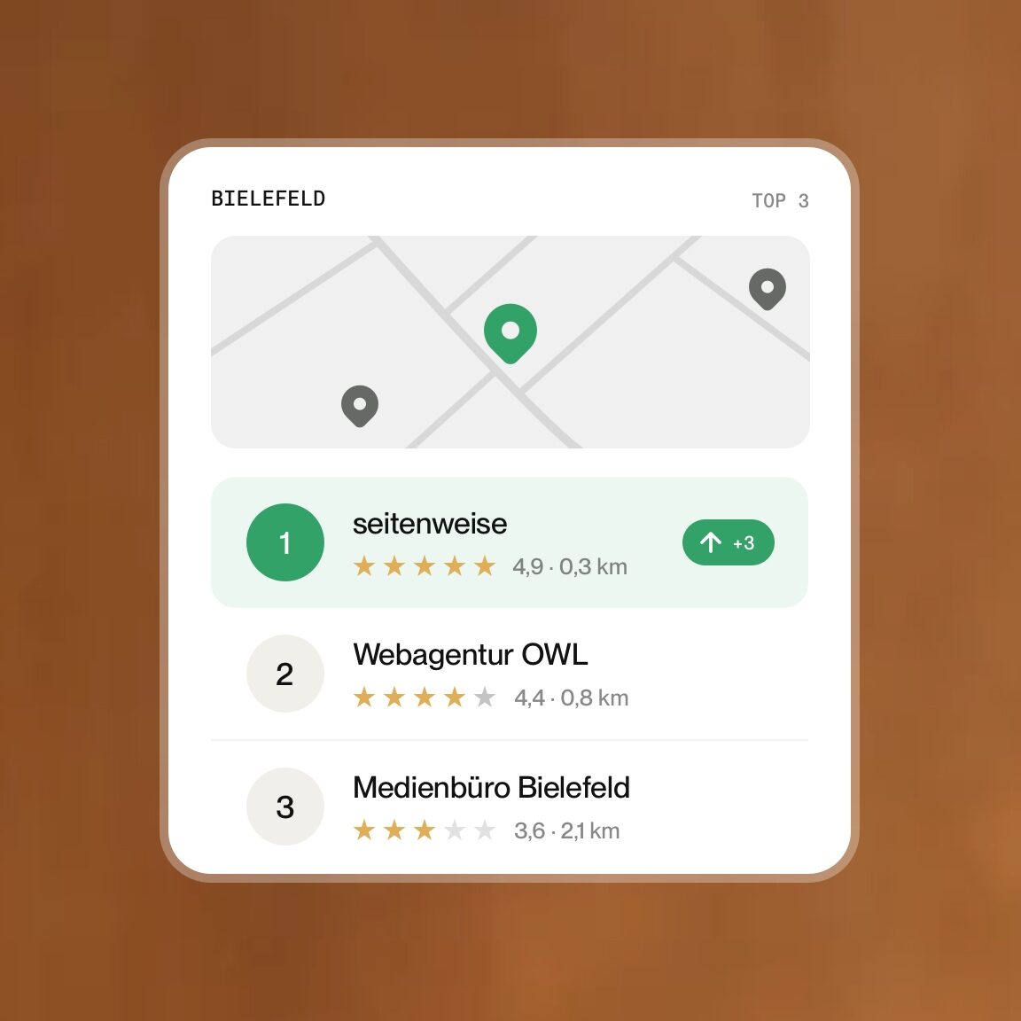Local SEO: Local Pack mit den drei besten lokalen Treffern