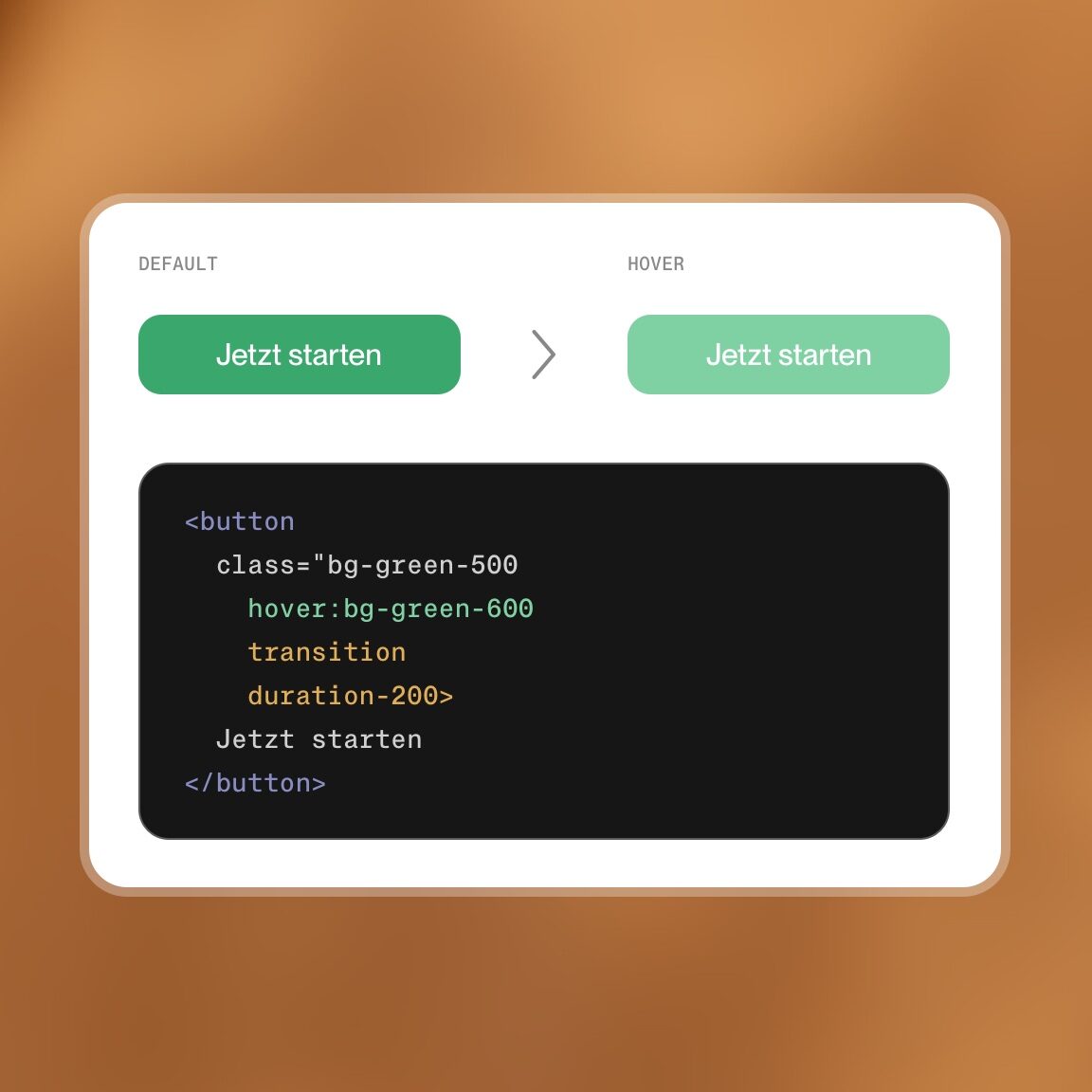 Barrierefreier Button mit dem zugehörigen Tailwind-Code