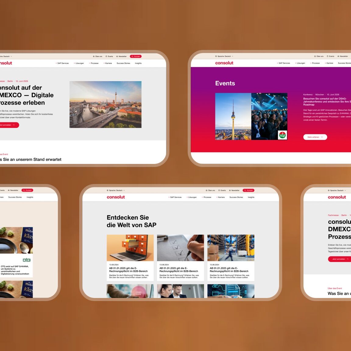 UX/UI Design einer Website auf mehreren Geräten