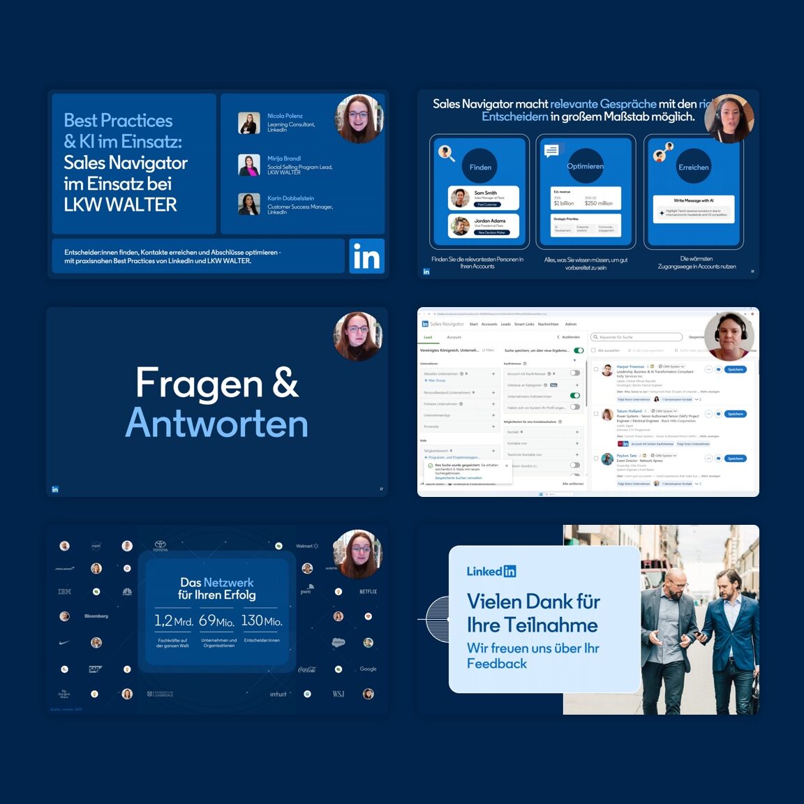 Foliensatz eines Kunden-Webinars mit Fragen und Antworten