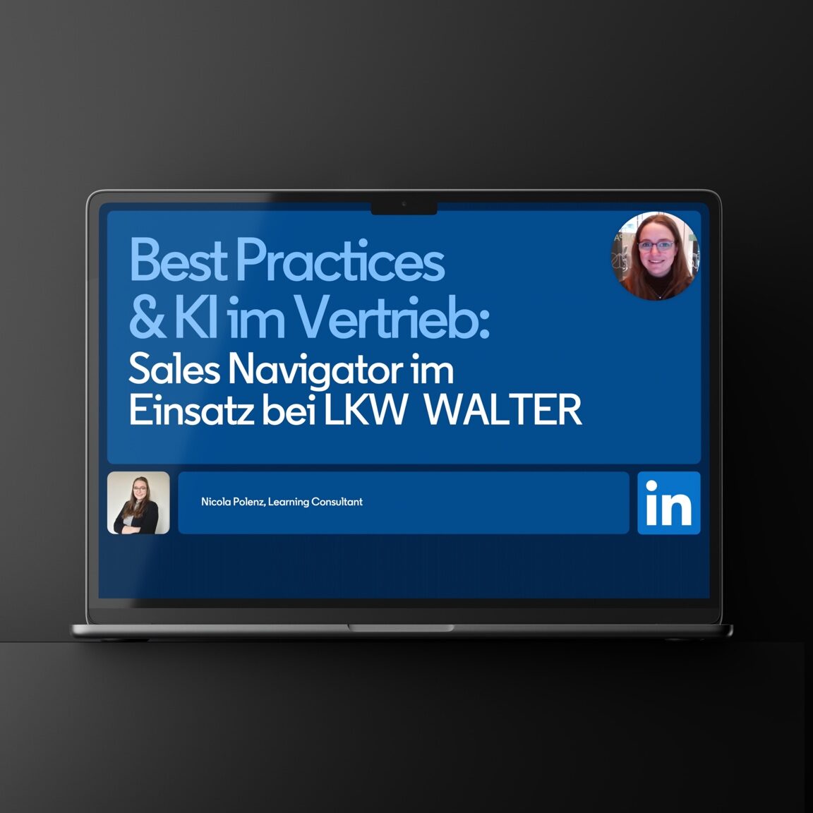 Titelfolie eines Webinars zu Best Practices im Vertrieb