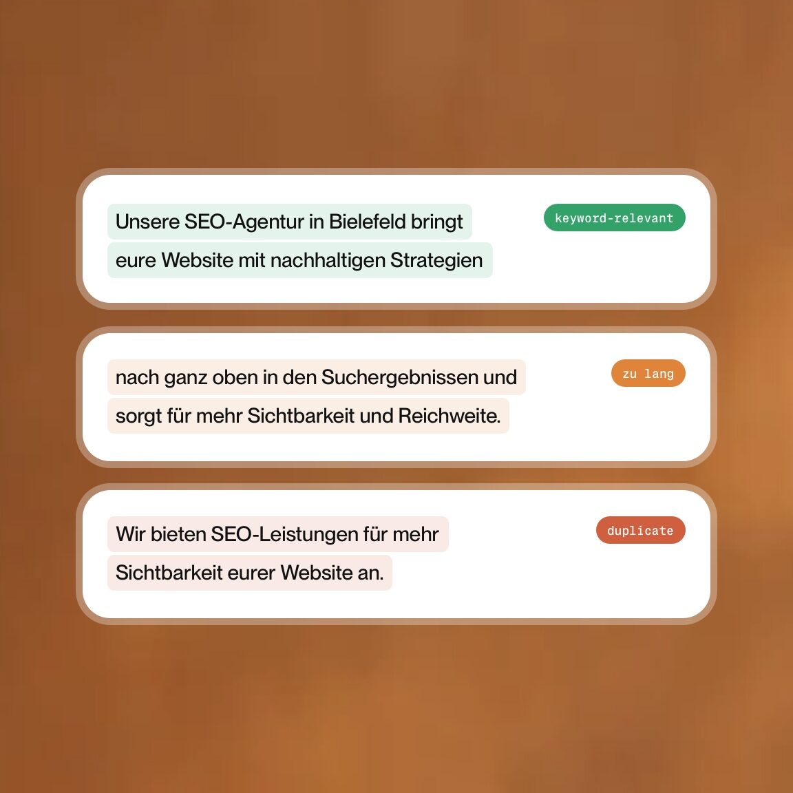 Content-Analyse mit Bewertung einzelner Textpassagen