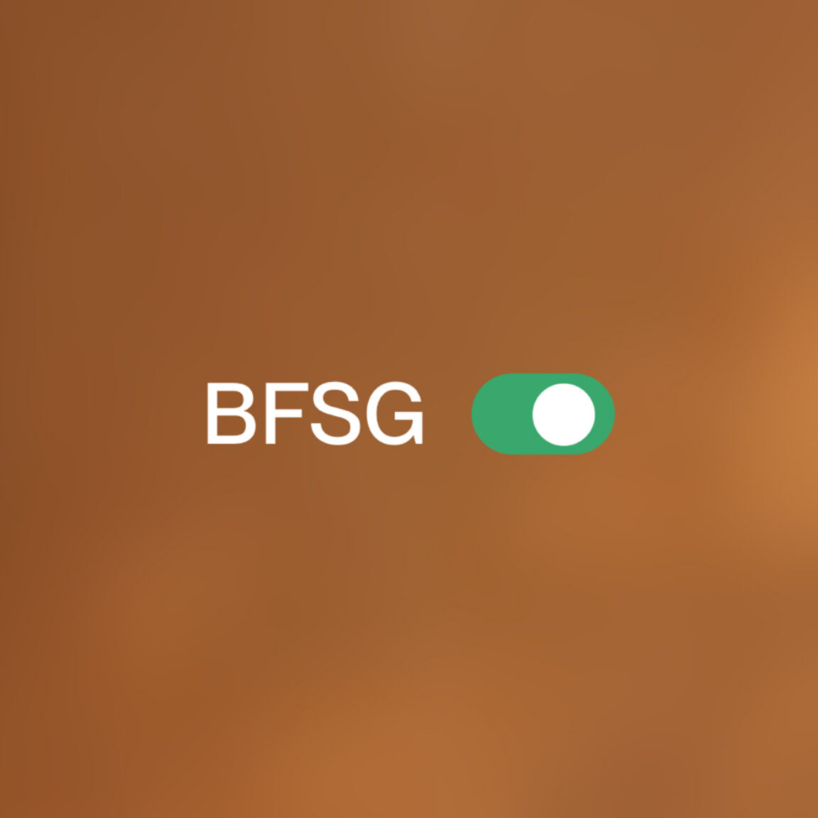 Schalter mit der Beschriftung BFSG